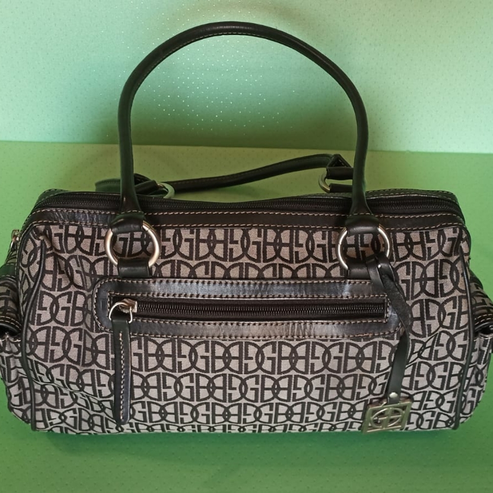 Giani Bernini Black/Gray Signature Handbag